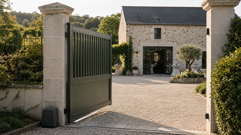 Portail automatique d'un espace privé mis en location