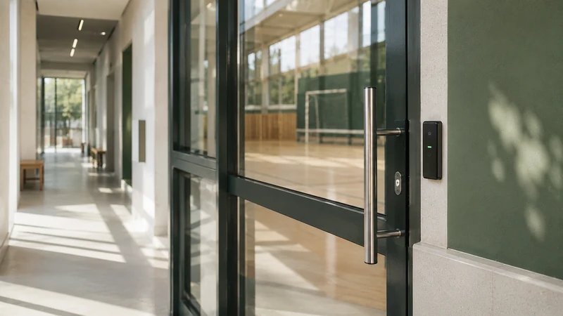 Porte automatique d'un équipement sportif