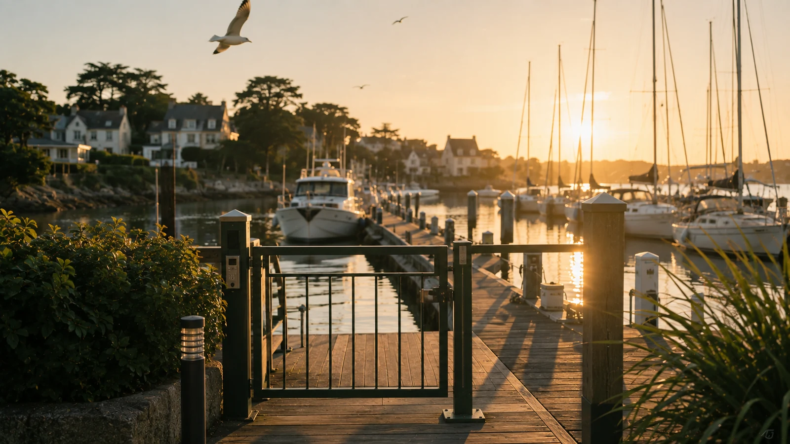 Marina au ponton sécurisé, anneaux réservables en ligne
