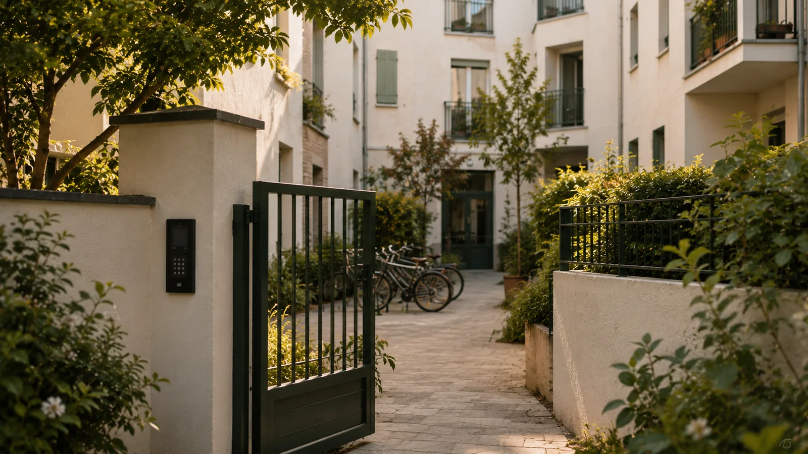 Cour de copropriété aux espaces communs réservables
